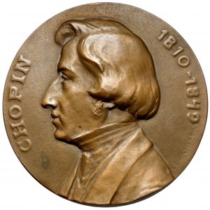 Medaile, 100. výročí narození Fryderyka Chopina 1910