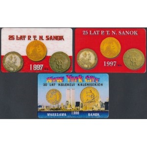 25 rokov PTN Sanok a 30 rokov Kalenieck Collection - tematické súkromné telefónne karty (3ks)