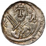 Ladislaus II. der Verbannte, Denar - Fürst und Bischof - kleiner Schild