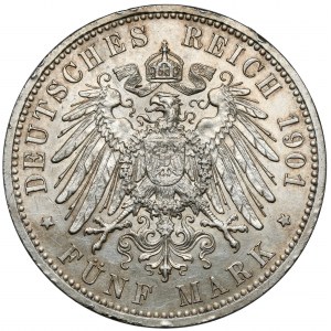 Prussia, 5 mark 1901