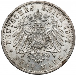 Preußen, 5 Mark 1907-A