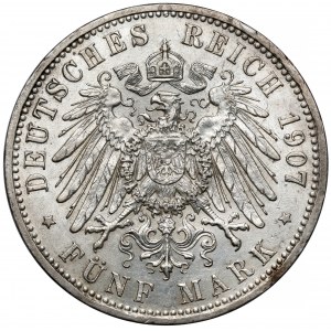 Prussia, 5 mark 1907-A