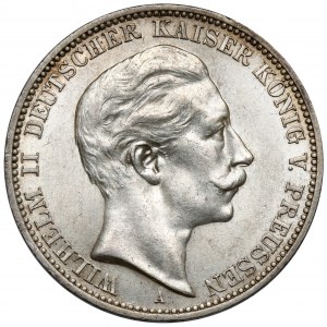 Prussia, 3 mark 1909-A