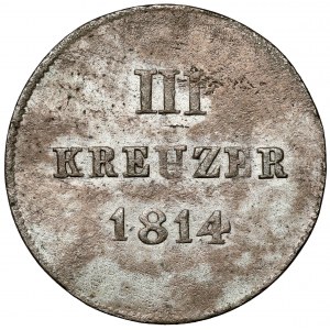 Nassau, Friedrich August, 3 kreuzer 1814