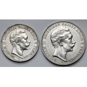 Prusko, 2. a 3. známka 1891-1912 - sada (2ks)