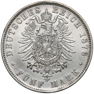 Bavaria, 5 mark 1876-D