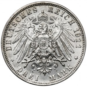 Bavaria, 3 mark 1911-D