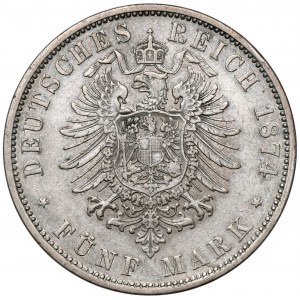 Preußen, 5 Mark 1874-A
