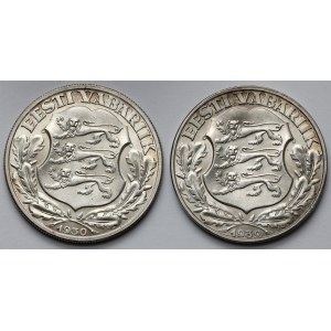 Estonia, 2 krooni 1930-1939 - lot (2pcs)