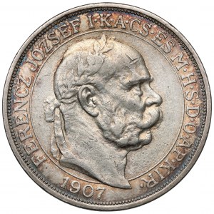 Maďarsko, František Josef I., 5 korun 1907 - 40 let od korunovace