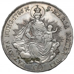 Hungary, Joseph II, 1/2 thaler 1786-A