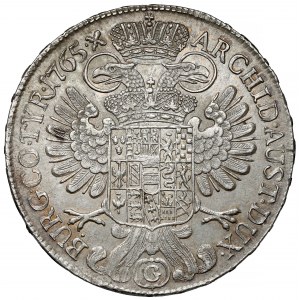 Rakúsko, Maria Theresa, Thaler 1765-G, Günzburg