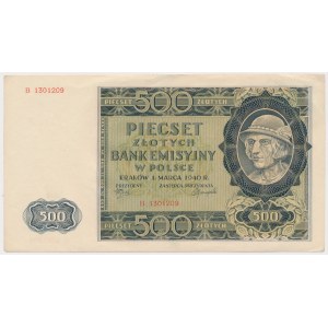 500 złotych 1940 - B