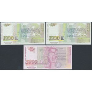 Bulgaria, 1.000 - 5.000 Leva 1994-1997 (3pcs)