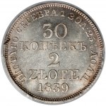 30 Kopeken = 2 Zloty 1839 MW, Warschau