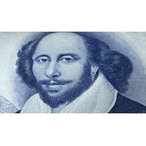 TestNote, GIORI - Stichtiefdruck einer Testnote von W. Shakespeare