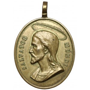 Itálie (?), Náboženská medaile - Salvator Mundi