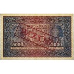 5.000 mkp 1920 - WZÓR - II Serja A 000,000 - RZADKOŚĆ - numeracja zerowa