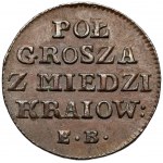 Poniatowski, PROSPECTED půlpenny z mědi 1786 - RARE