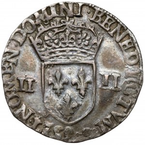 Jindřich z Valois, 1/4 ecu 1587-9, Rennes