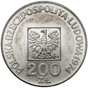 Próba SREBRO 200 złotych 1974 XXX lat PRL