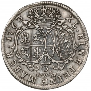 August III Sas, 1/3 thaler 1763 FWóF, Drážďany