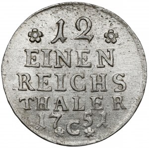 Prussia, Friedrich II, 1/12 thaler 1751-C