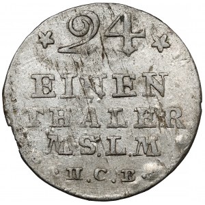 Mecklenburg-Strelitz, Adolf Friedrich IV, 1/24 thaler 1755 HCB