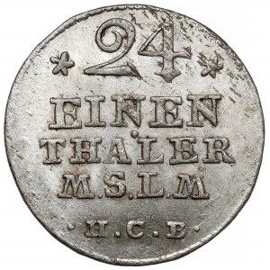 Mecklenburg-Strelitz, Adolf Friedrich IV, 1/24 thaler 1756 HCB