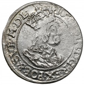 Jan II Kazimír, šestipence Krakov 1662 AT - hranice na Av.