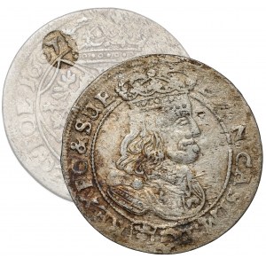 Johannes II. Kasimir, Sechster Grad Krakau 1667 TLB - Typ III - OHNE DEKORATION