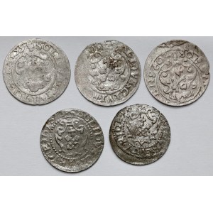 Zygmunt III Waza, Szelągi Ryga 1599-1618 - zestaw (5szt)