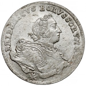 Śląsk, Fryderyk II Wielki, 1/6 talara 1752-B, Wrocław