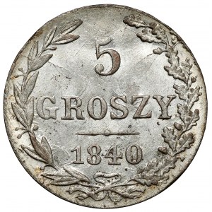 5 groszy 1840 MW, Warszawa - piękne