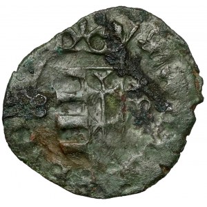 Maďarsko, Ladislaus III Varnañczyk, denár - štít s MANSIONEM