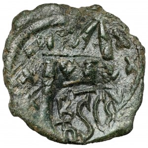 Heraclius (610-641 AD) Follis - COUNTERMARKED