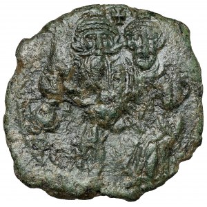 Byzancia, Heraklius (610-641 n. l.) Follis - CONTRMARK