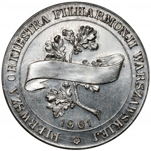 Medal SREBRO Budowa Filharmonii w Warszawie 1901 - bardzo rzadki