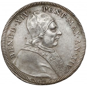 Vatikán, Benedikt XIV., 1/2 scudo 1754
