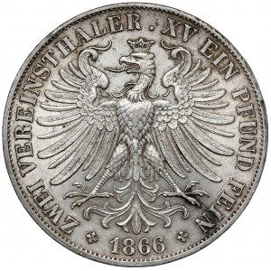 Frankfurt, 2 thaler 1866