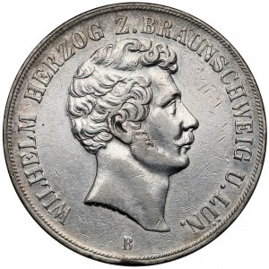 Brunswick, Wilhelm VIII, Dwutalar = 3-1/2 guldenov 1855-B