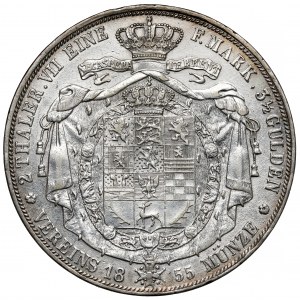 Brunswick, Wilhelm VIII, Dwutalar = 3-1/2 guldenov 1855-B