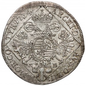 Hungary, Karl III, 1/4 thaler 1734 NB, Nagybanya