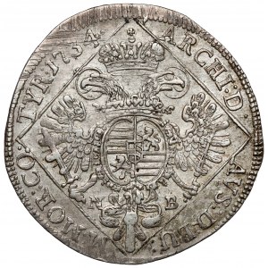 Maďarsko, Karel III, 1/4 tolaru 1734 NB, Nagybanya