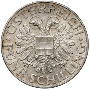 Österreich, 5 Schilling 1936 - seltenes Jahr