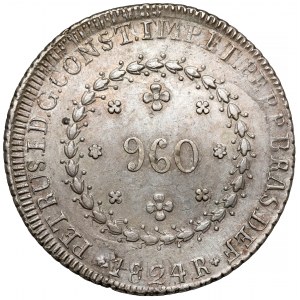 Brasil, Pedro I, 960 reis 1824