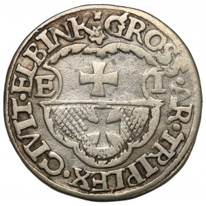 Sigismund I. der Alte, Trojak Elbląg 1537 - seltenes Jahr