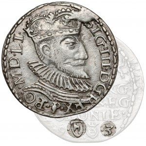 Zygmunt III Waza, Trojak Olkusz 1593 - z WALCA - b.rzadki