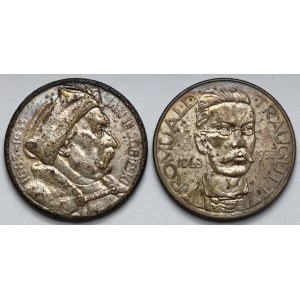 10 Zloty 1933 Sobieski und Traugutt - Satz (2 Stck.)