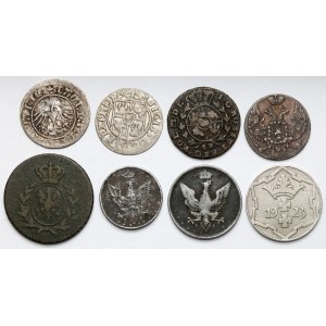 Monety polskie 1516-1923 - zestaw (8szt)